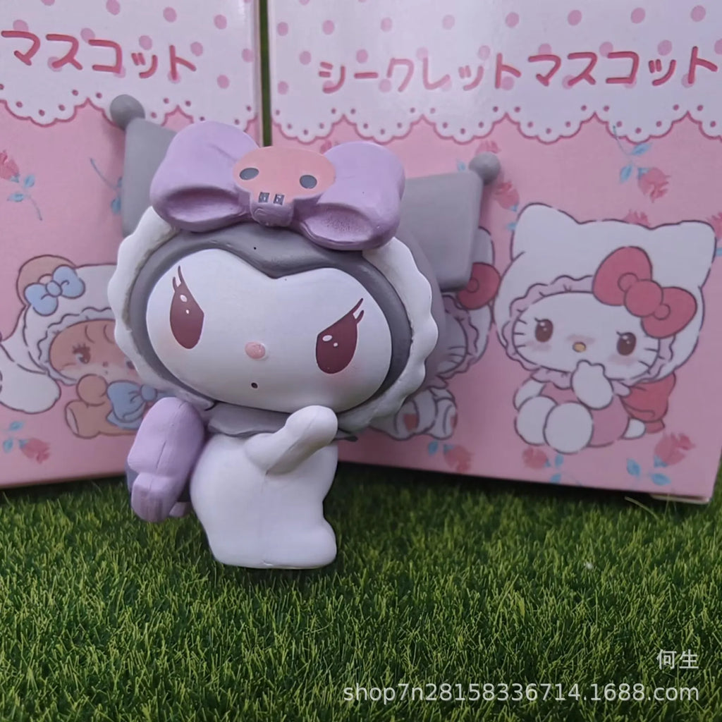Sanrio Characters Blind Box Hello Kitty Kuromi Cinnamoroll Mymelody Mikko Illustration Joint Model Collectible Boy Girls Gifts