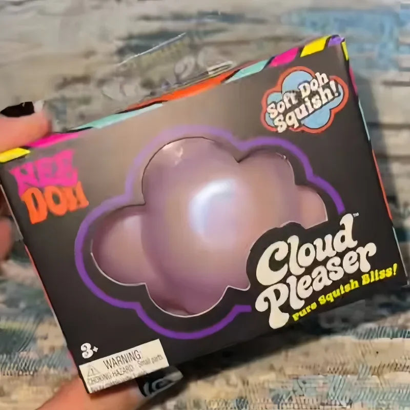 NeeDoh Cloud Pleaser – Slow Rising Squishy Cube Fidget Toy | Soft Squeeze Desk Toy & Gift