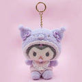 Sanrio Latte Pacifier Plush Keychain – Kuromi, Cinnamoroll, Hello Kitty & My Melody Pendant