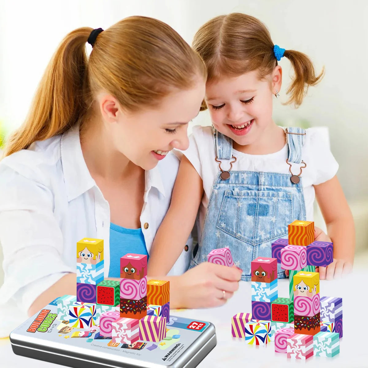 27PCS Magnetic Building Blocks, Magnetic Tiles Building Blocks for Boys & Girls, Magnetic Tiles, Magnet Toys