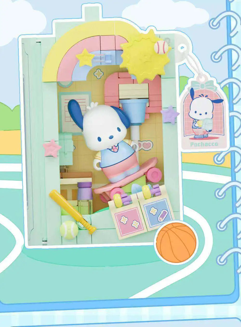 Sanrio Campus Diary Building Block Book – Kuromi, Hello Kitty & Friends Blind Box Desk Decoration