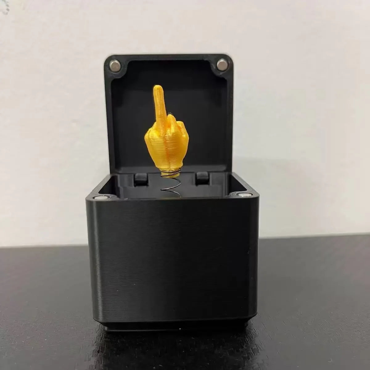 3D Printed Multi-Layer Nesting Surprise Gift Box,Halloween Gift Box with Mini Middle Finger,Prank Gift Box with 6 Layer Party