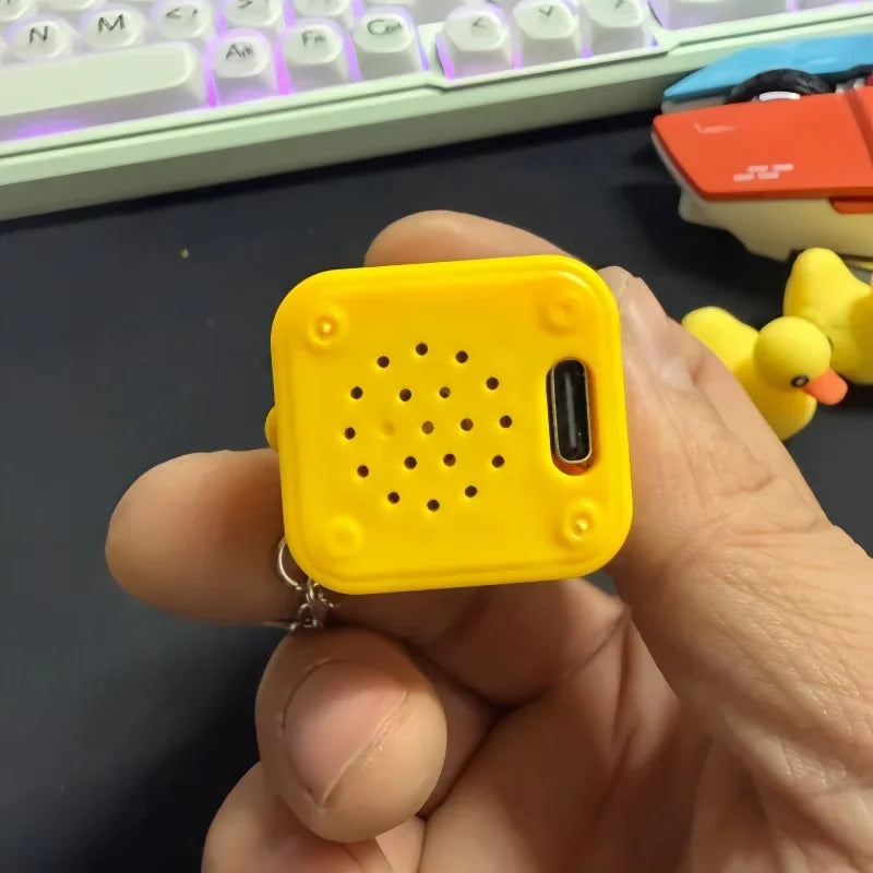 Fidget Keyboard Clicker Keychain - Duck, Frog & Lizard Sensory Clicker Toy with Sound & LED Light