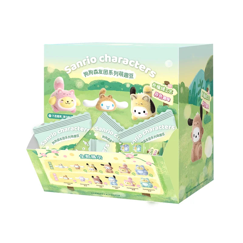Sanrio Characters Blind Box Toys Doggy Forest Friends Group Cute Beans Animal Costumes Pochacco Pompompurin Doll Gifts