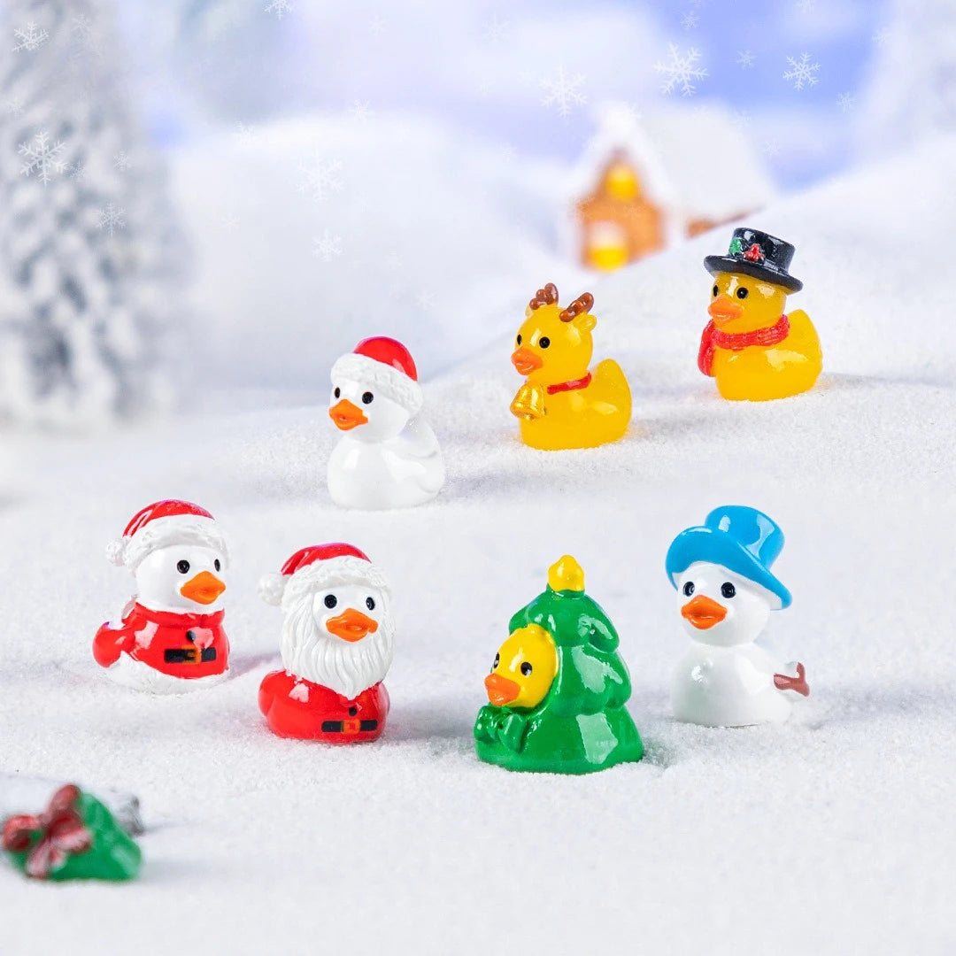 Mini Christmas Yellow Duck Resin Figurines 🦆🎄🎁