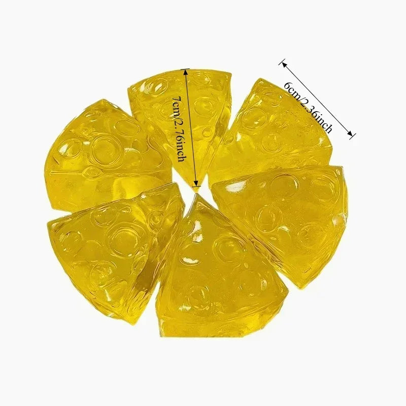 Squishy Honey Cheese Square Fidget Toy - Super Soft Mochi Cheese Squeeze Toy, Funny Sensory Gift for Adults & Kids