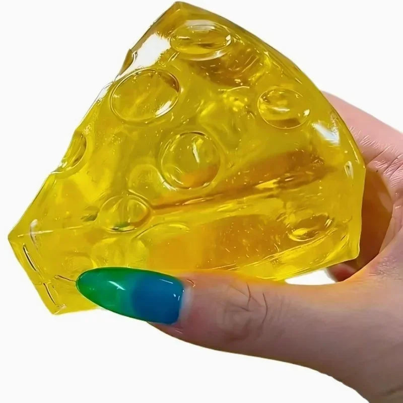 Squishy Honey Cheese Square Fidget Toy - Super Soft Mochi Cheese Squeeze Toy, Funny Sensory Gift for Adults & Kids