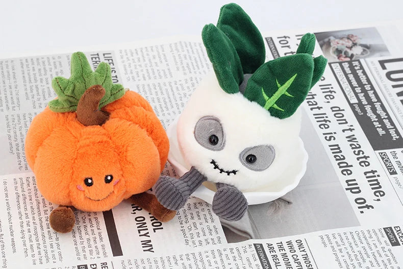 Halloween Plush Toys Cute Pumpkin Mummy Skeleton Stuffed Vegetable Dolls Funny Cartoon Bag Pendant Plushies Keychains Gifts Girl