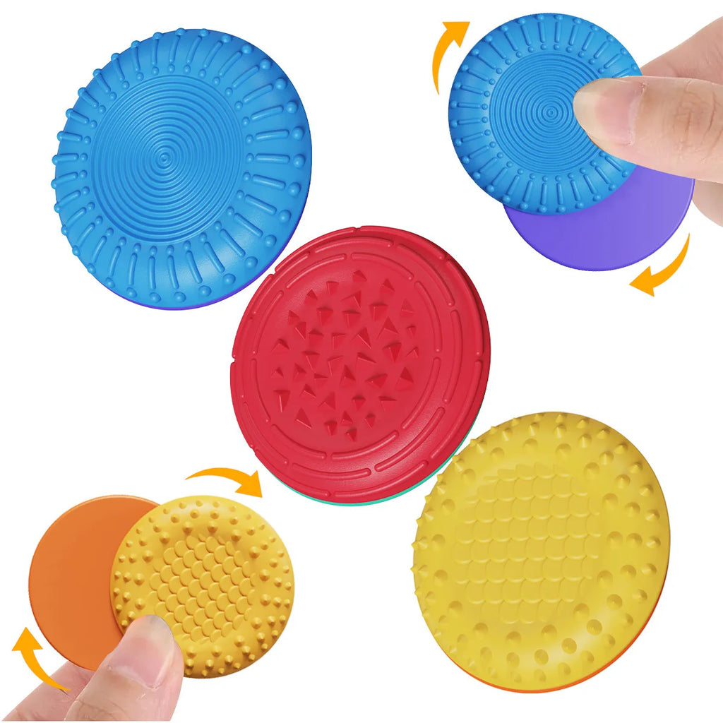 Magnetic Fidget Toys for Adults & Kids -Textured Sensory Toys for Autism Children Anxiety Relief - Quiet Stress Fidgets Sliders