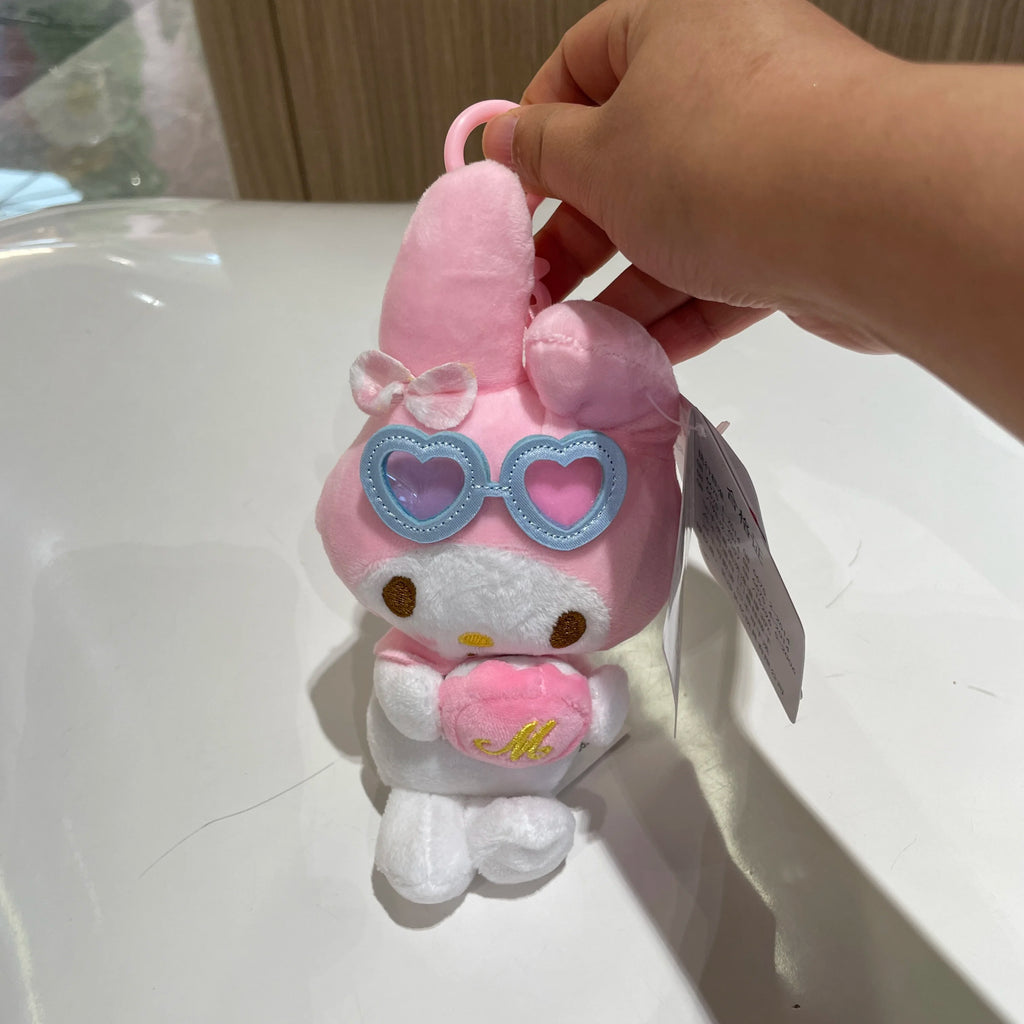Sanrio Plush Pendant Charm - Kawaii Hangyodon Kuromi My Melody Stuffed Doll Keychain - Birthday Gift