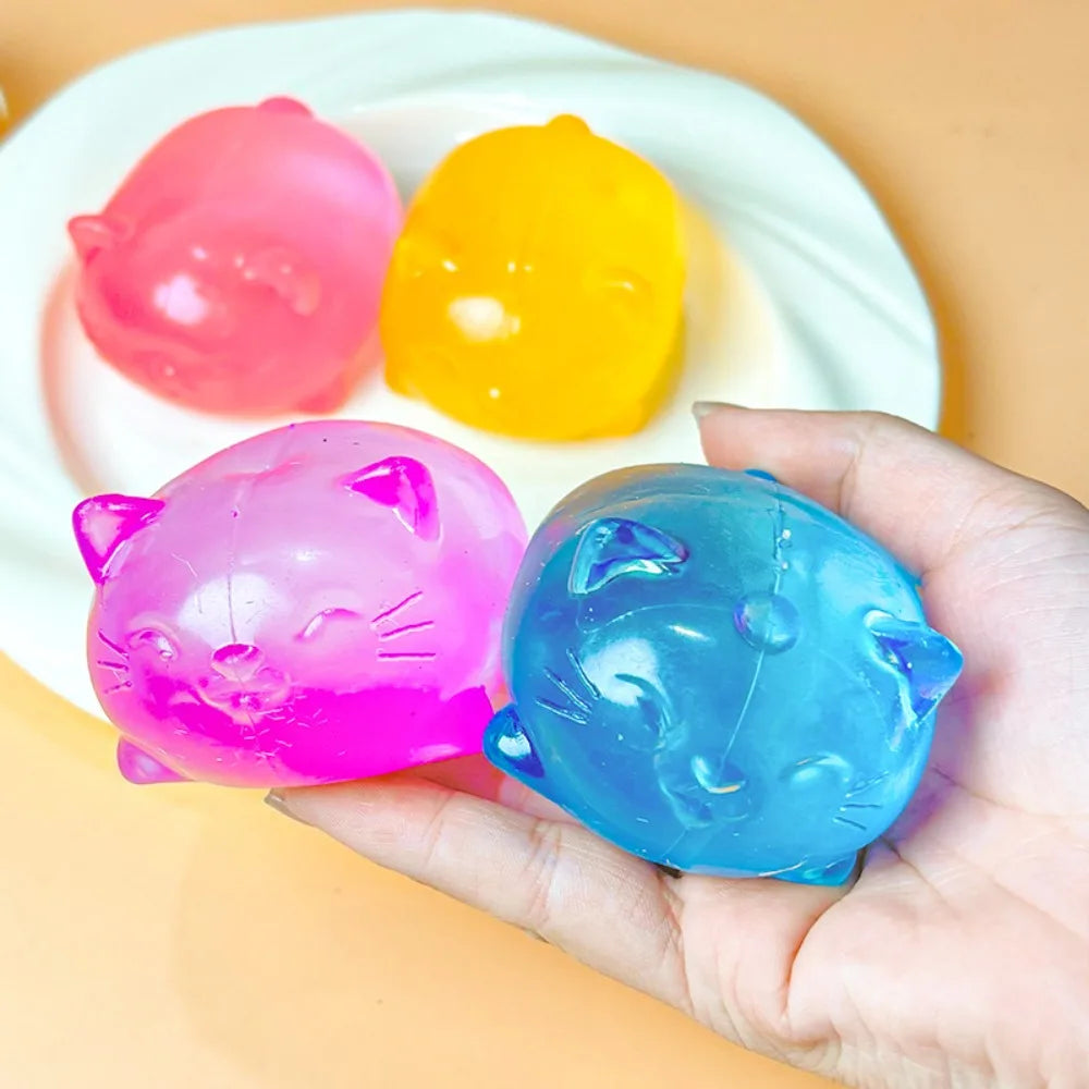 Mini Cute Cat Maltose Squishy Toys Slow Rise Stress Relief Ball Sensory Fidget Toys for Adult Kids Anti-Anxiety Sensory Toys