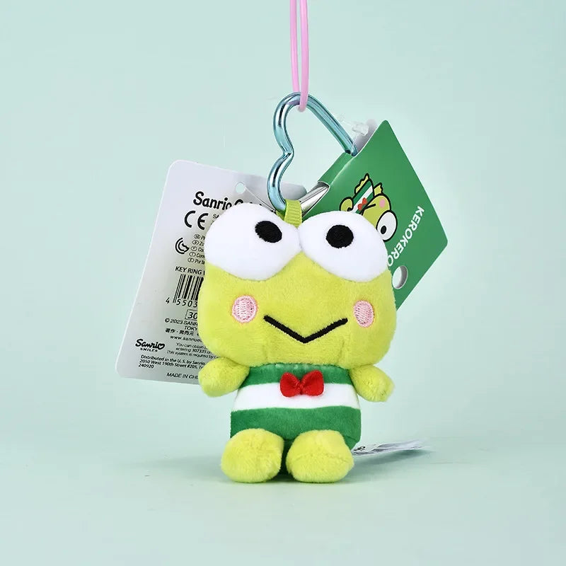 Sanrio Plush Keychain – Kawaii Character Stuffed Doll Pendant (Keroppi, Gudetama & More)