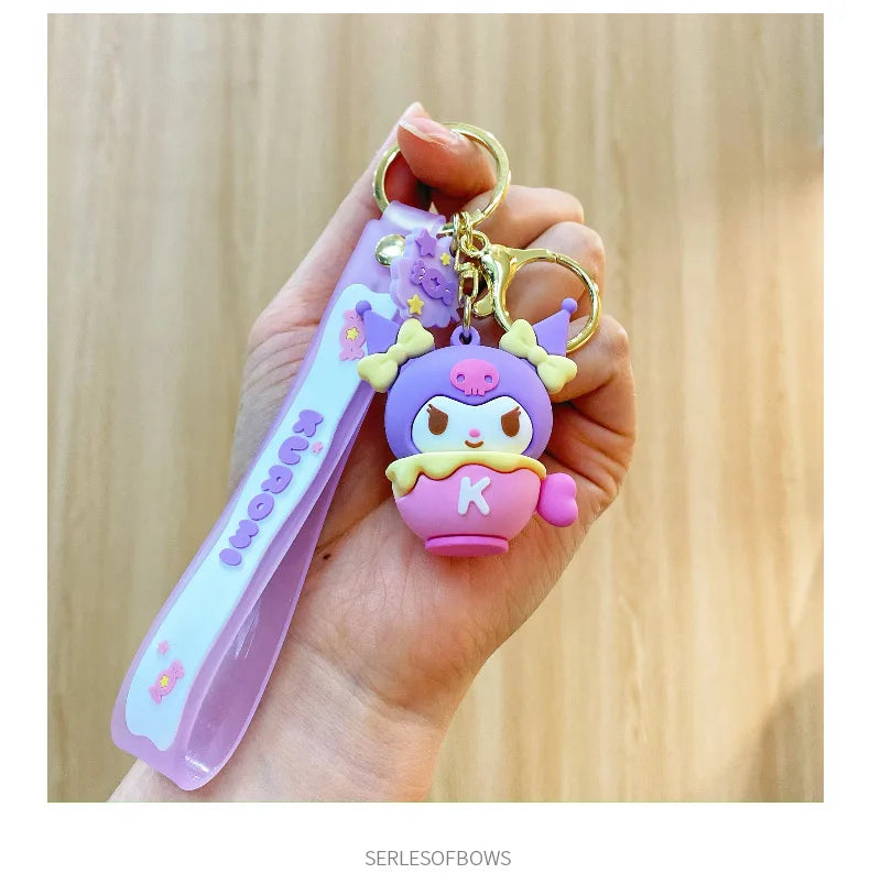 Sanrio Snack Series Keychain – Kuromi & Friends Cute Anime Bag Charm