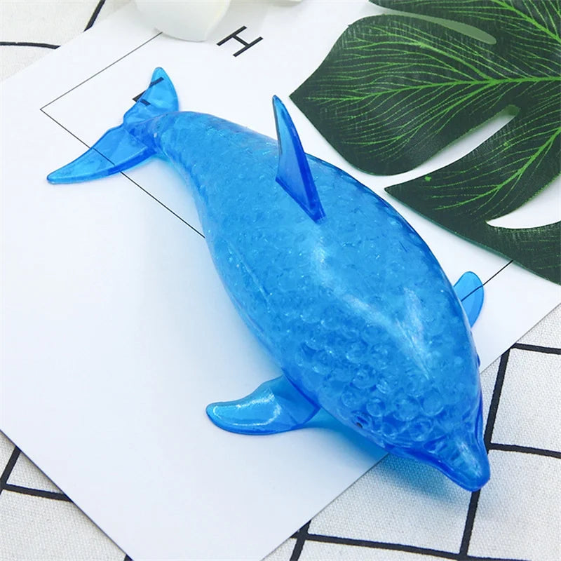 Squishy Shark & Dolphin Squeeze Toys - Soft Stretchy Sea Animal Fidget Toys for Kids & Adults