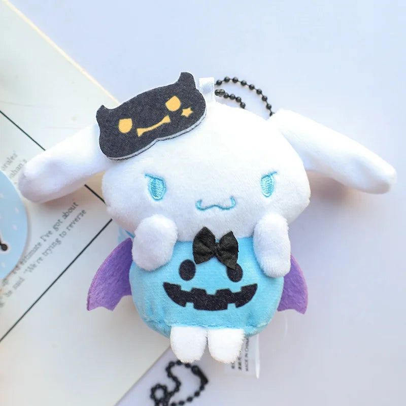 Sanrio Halloween Ghost Plush Keychain - Kawaii Hello Kitty Kuromi Cinnamoroll My Melody Ghost Bag Charm