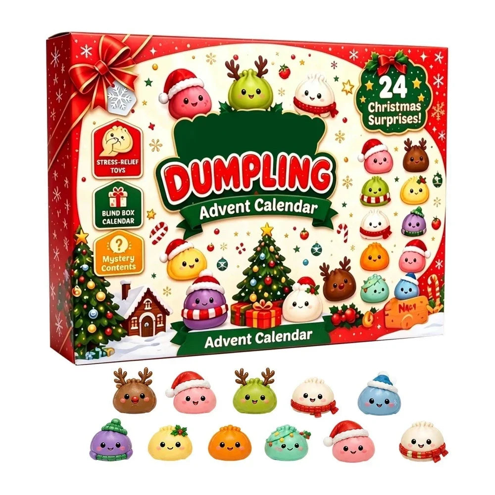 🎄 24-Day Christmas Dumpling Squishy Advent Calendar 🎁✨