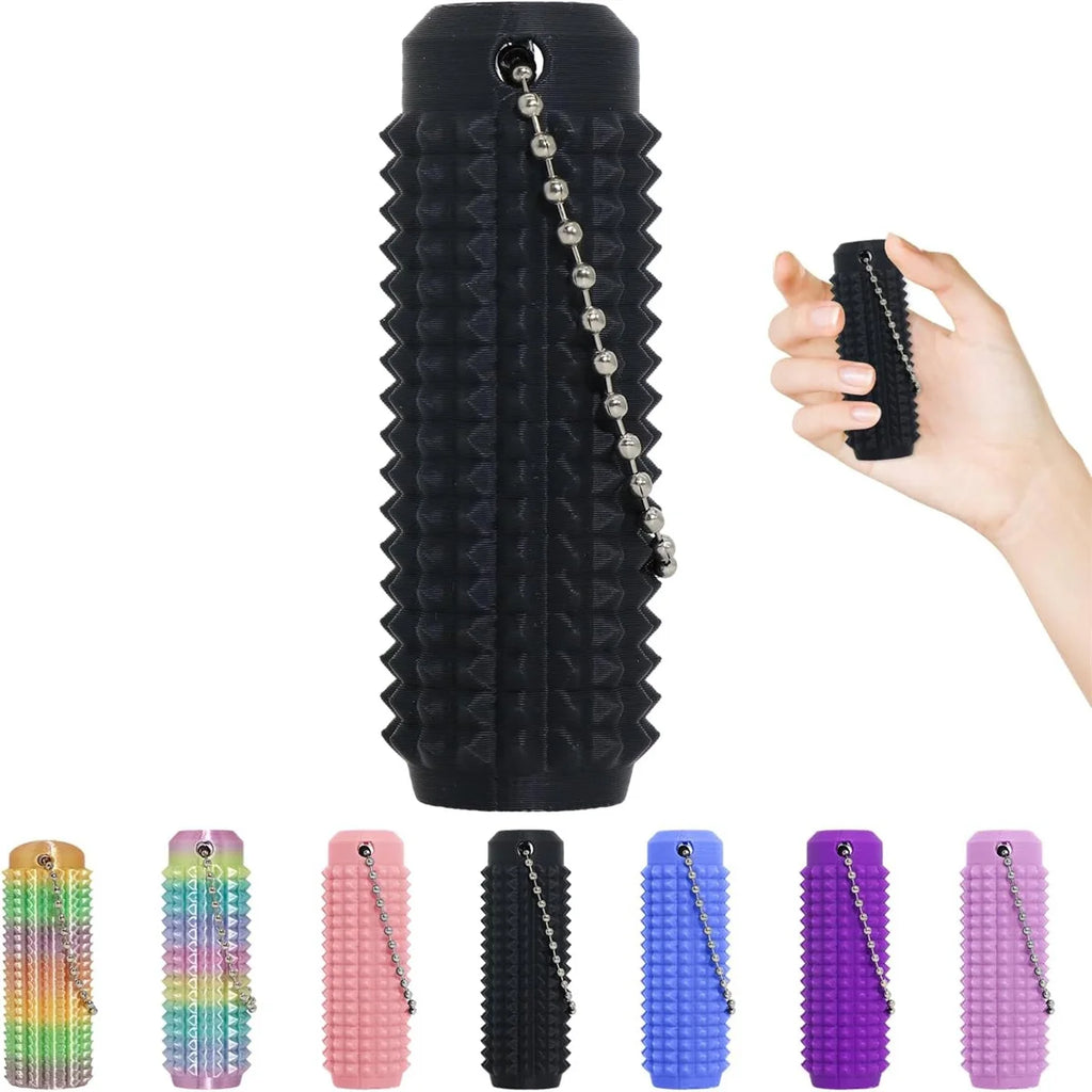 Spiky Fidget Roller Keychain – Calming Sensory Tactile Toy for Adults & Kids