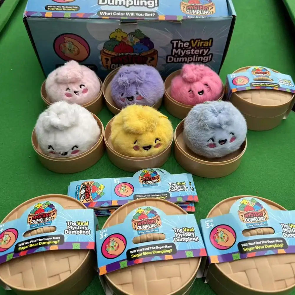 Plush Steamed Bun Dumpling – Embroidered Expressions Ultra-Soft Squishy Fidget Toy Gift Random Color