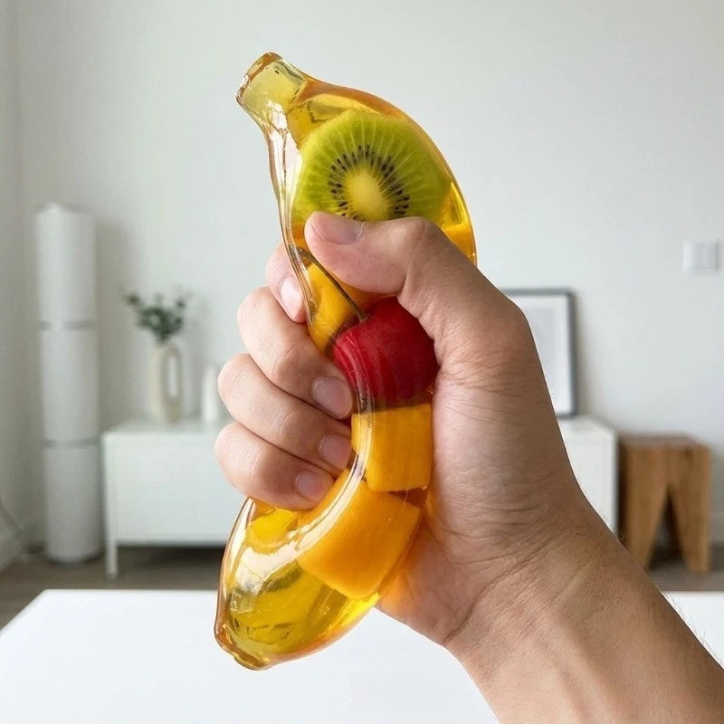 🍌 Banana Jelly Squishy Toy | Big Soft Squeeze Fidget ✨