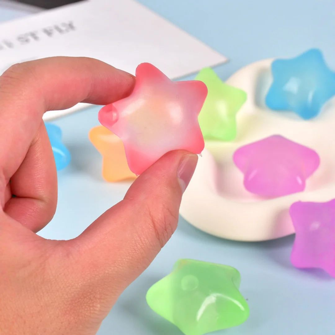 Glowing Stars Squishy Toy Cute Kawaii Squishies Super Soft Stress Relief Funny Fidget Toy Holiday Gift for Adults Kids 스퀴시 토이