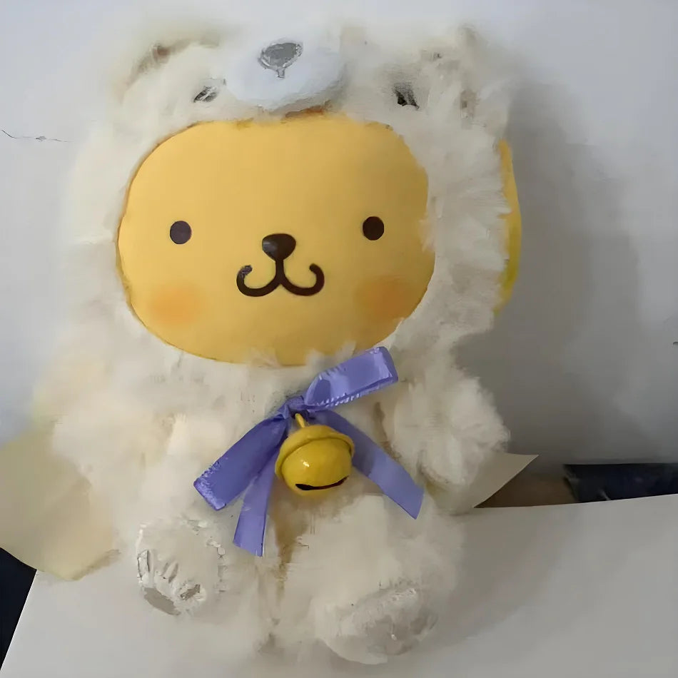 Sanrio Family Fox Island & Blue Flutter Series Vinyl Plush Blind Box Cute Cartoon Hello Kitty Kuromi Pendants Girl Bag Toy Gifts