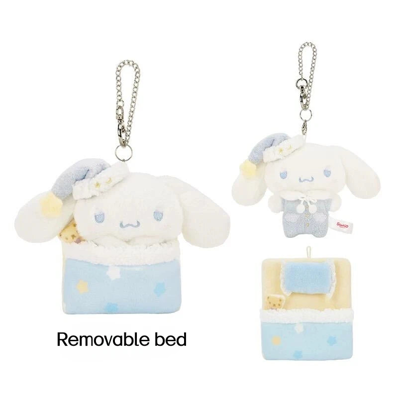 Sanrio Good Night Sleep Plush Keychain – Masyumaro, My Melody & Sweet Piano Sleepy Bag Charm