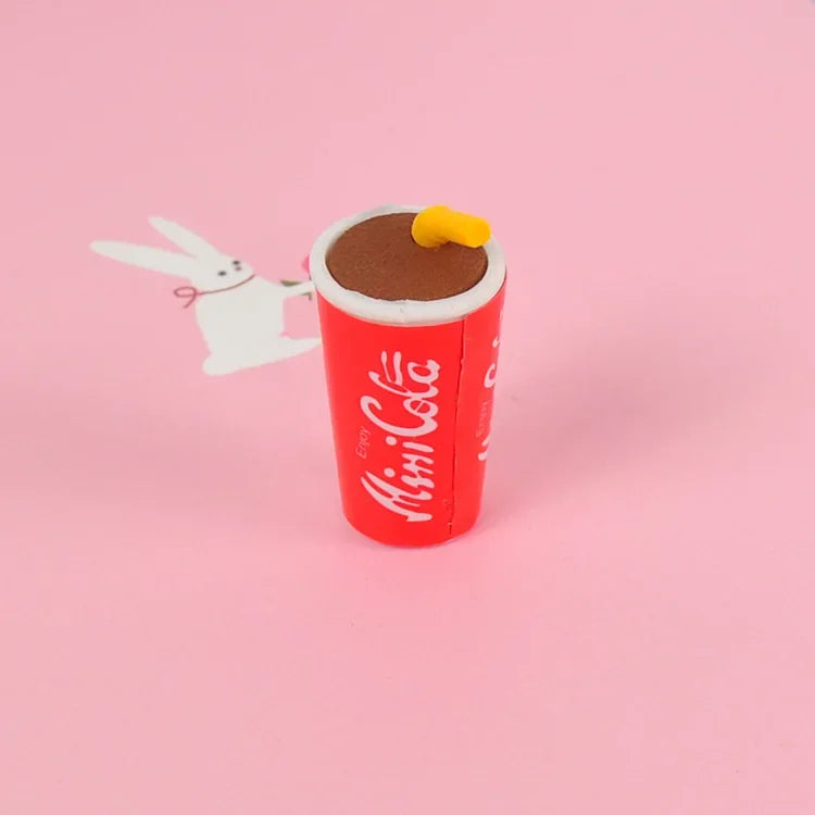 Assembled Burger Coke Fries Food Drink Eraser Cartoon Eraser Set School Supplies Gift Toys Erasers Kids Erasers for Kids