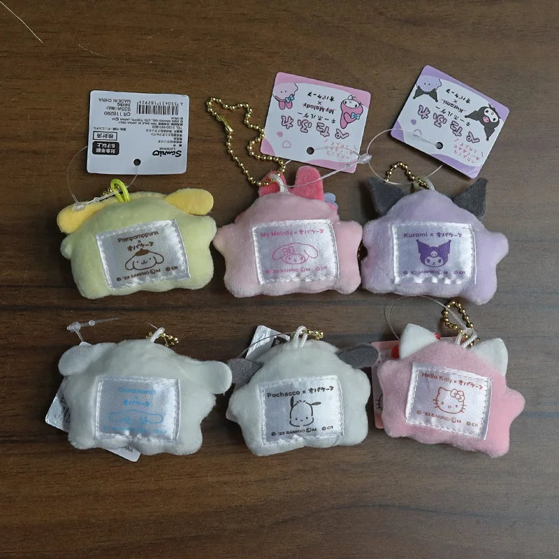 Sanrio Halloween Ghost Mini Plush Keychain - Kawaii Hello Kitty Kuromi Cinnamoroll My Melody PomPomPurin Bag Charm