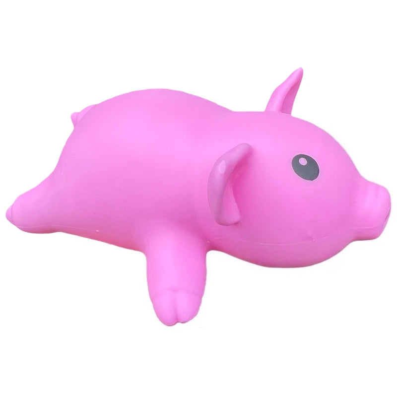 Kawaii Jumbo Pink Pig Squishy Toy - Stretchable Piglet Fidget Toy, Cute Pet Squeeze Gift for Friends