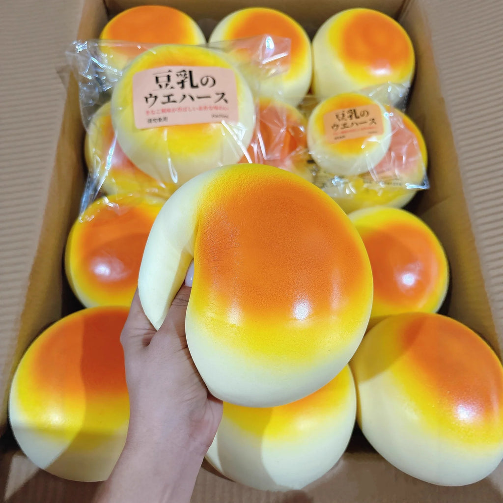 Squishy Simulated Super Big Milk Bun Fidget Toy - Moist Slow Rising Squeeze Toy, Kawaii Food Squishy Gift for Kids & Adults