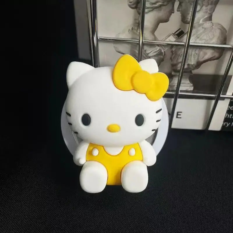 Sanrio Hello Kitty 3D MagSafe Phone Grip Tok - Foldable Silicone Stand for iPhone - Kawaii Cartoon Holder