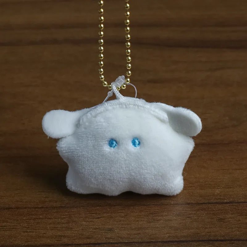 Sanrio Halloween Ghost Mini Plush Keychain - Kawaii Hello Kitty Kuromi Cinnamoroll My Melody PomPomPurin Bag Charm
