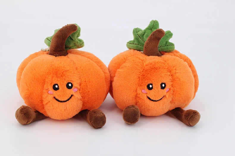Halloween Plush Toys Cute Pumpkin Mummy Skeleton Stuffed Vegetable Dolls Funny Cartoon Bag Pendant Plushies Keychains Gifts Girl