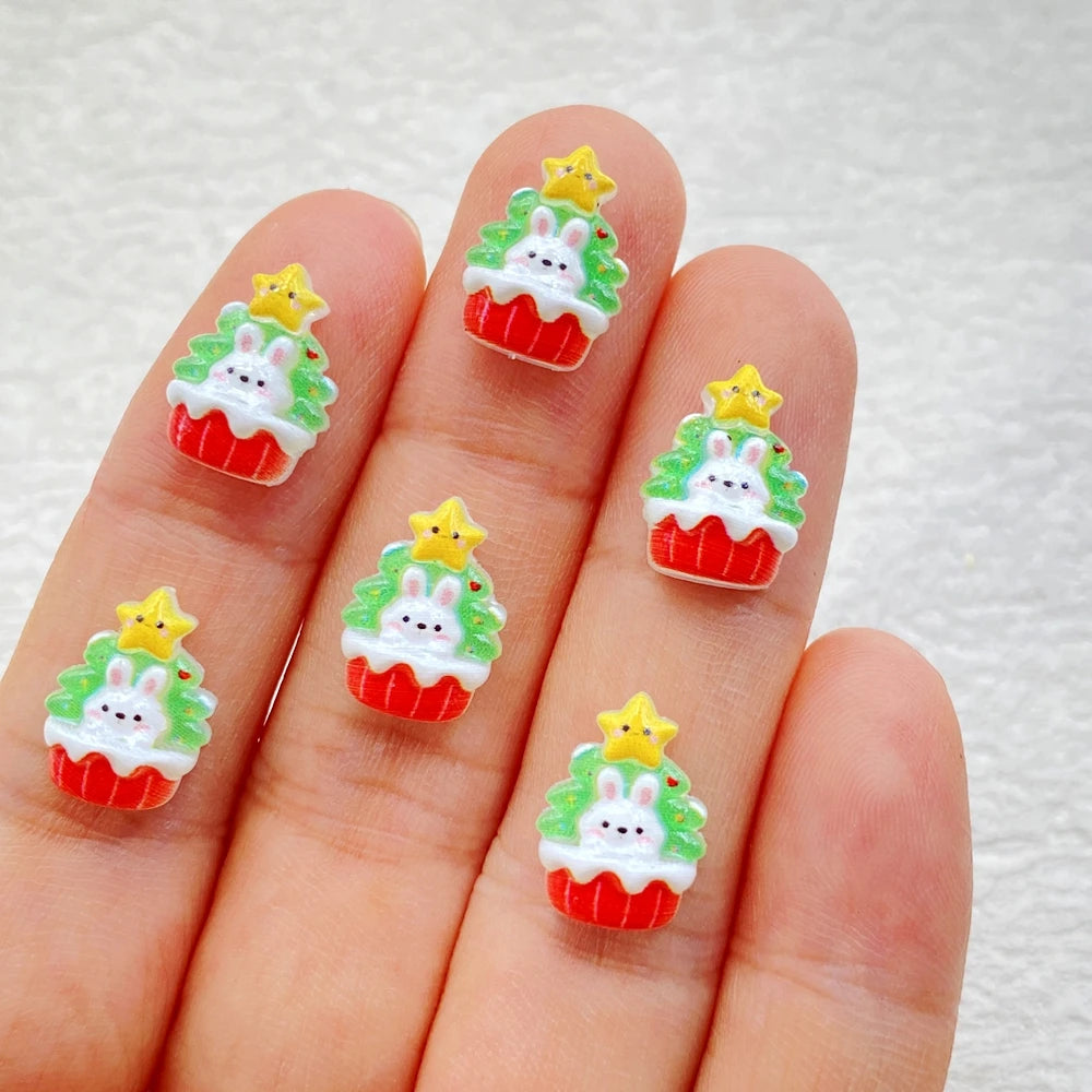 Christmas 3D Resin Nail Charms, 60 Pieces 🎄🎅🎀