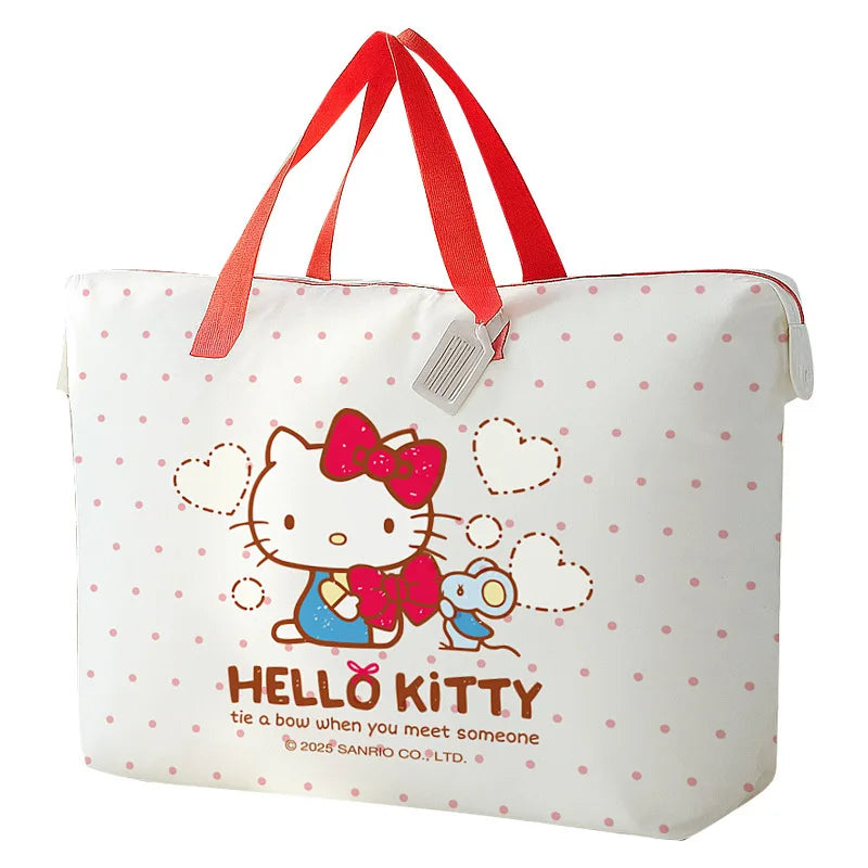 Sanrio Hello Kitty My Melody Waterproof Storage Bag - Kids Kindergarten Quilt Luggage Tote - Large Capacity Oxford Cloth
