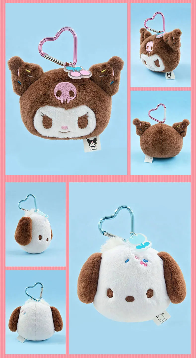 Sanrio Ice Cream Series Plush Keychain – My Melody, Kuromi & Cinnamoroll Dessert Pendant