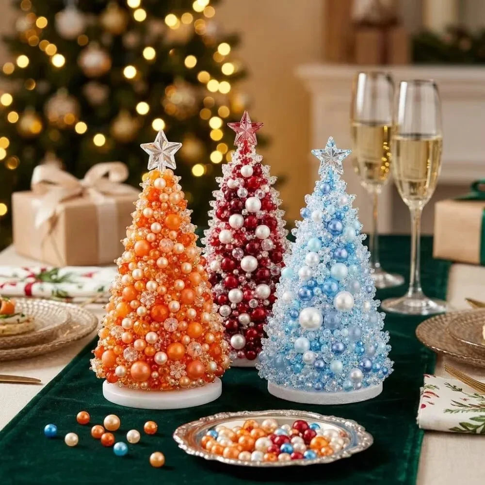 🎄 DIY Beaded Christmas Tree Craft Kit 🎀 | Tiny Tree Sparkle ✨