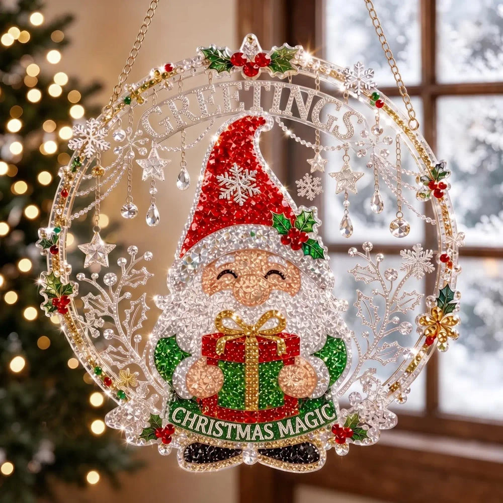 🎄 DIY Christmas Diamond Art Hanging Decoration 🎀 | Festive Sparkle ✨