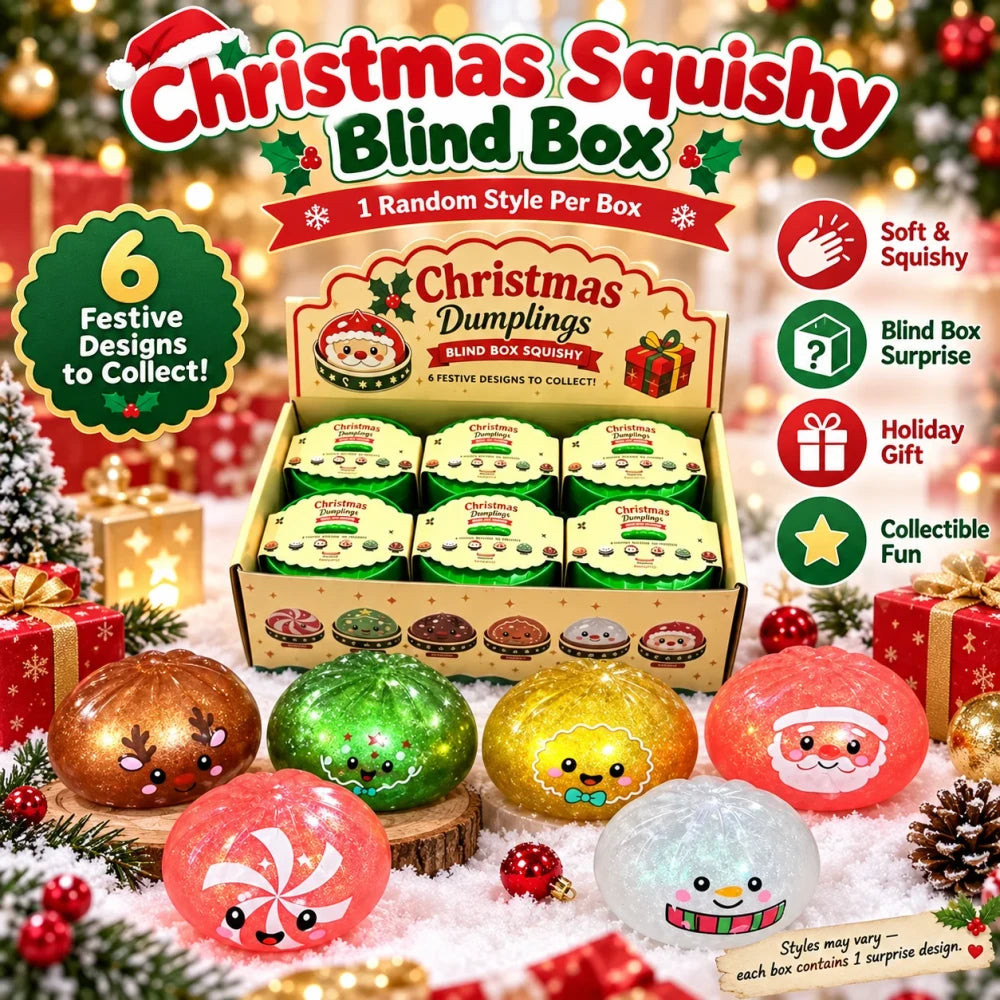 🎄 Christmas Dumpling Squishy Blind Box 🥟 | Festive Mystery Surprise 🎁✨