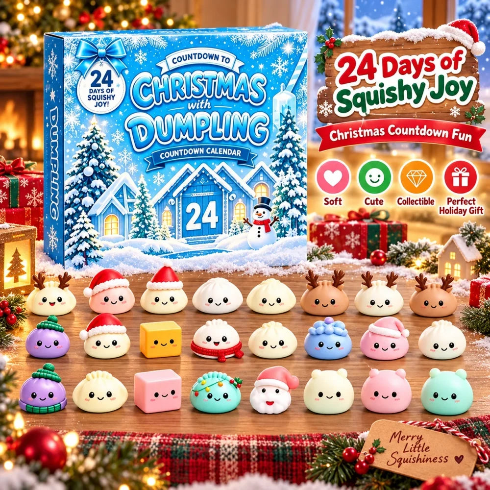 💙 Christmas Dumpling Squishy Advent Calendar 🎄 | Blue Winter Box 🎁✨