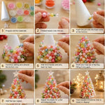 🎄 DIY Beaded Christmas Tree Craft Kit 🎀 | Tiny Tree Sparkle ✨