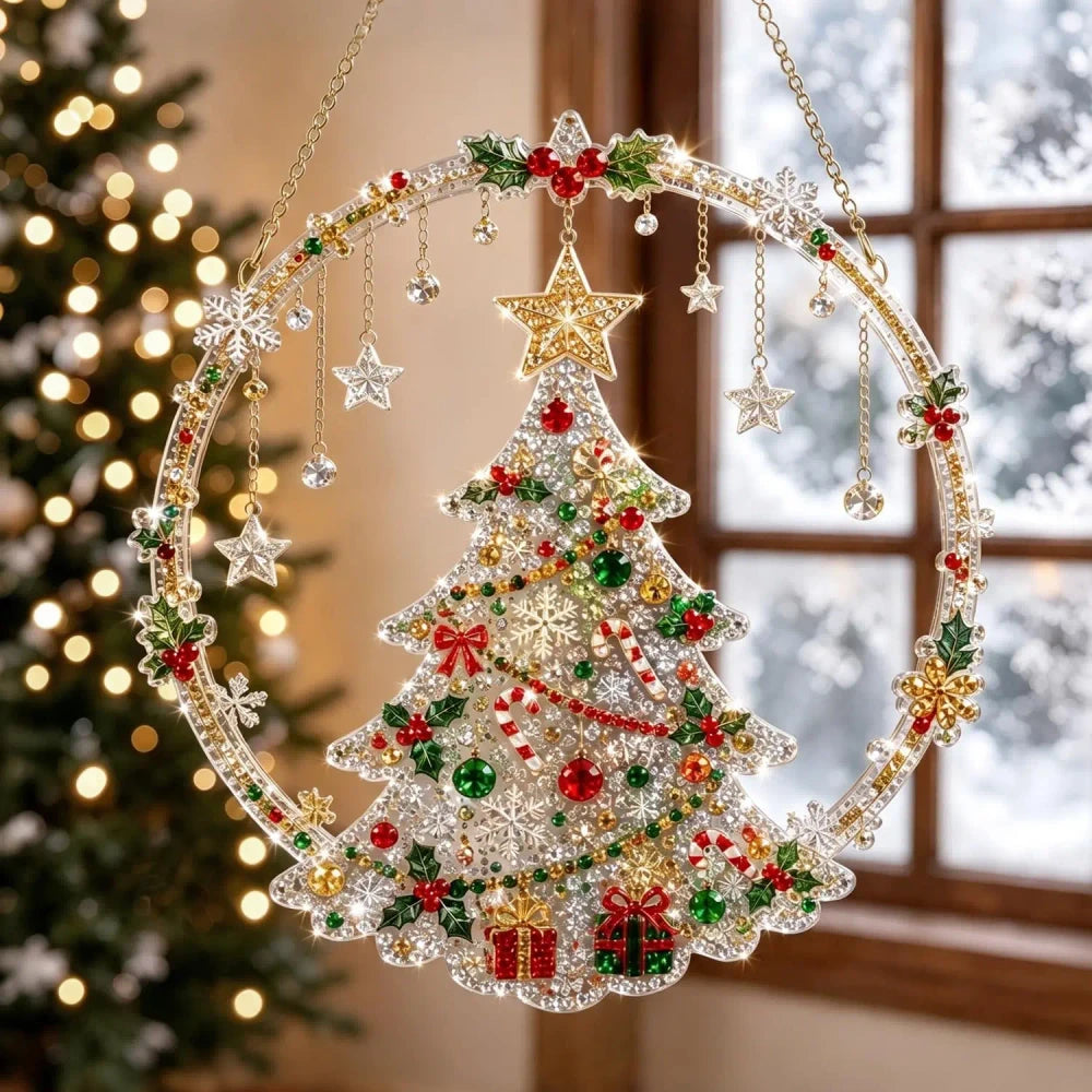 🎄 DIY Christmas Diamond Art Hanging Decoration 🎀 | Festive Sparkle ✨
