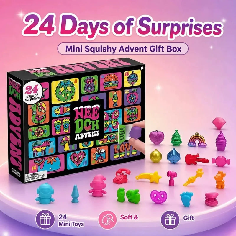 🎄 Squishy Fidget Toy Advent Calendar 🎁 | 24 Days of Festive Surprises ✨
