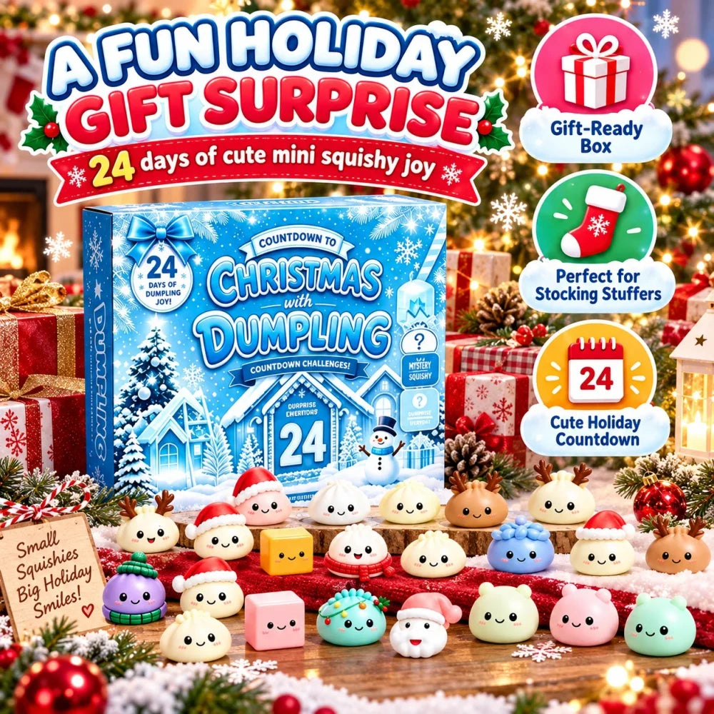 💙 Christmas Dumpling Squishy Advent Calendar 🎄 | Blue Winter Box 🎁✨