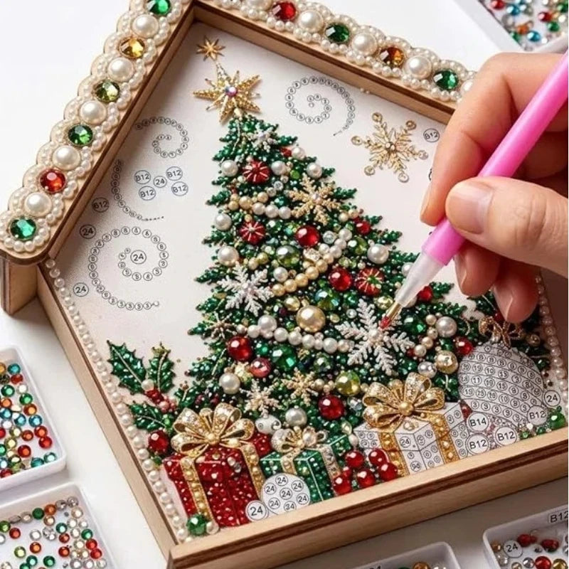 🎄 DIY Christmas Pearl Art Craft Kit 🎀 | Festive Cottage-Style Decor ✨